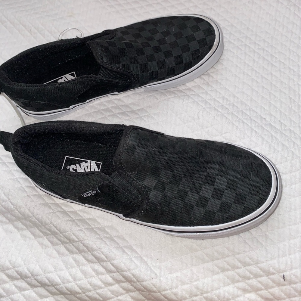 Brand new black checkered vans